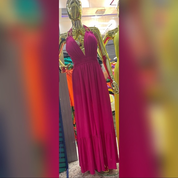 LAST ONE - New HOT PINK Brazilian Maxi Dress - Picture 2 of 6